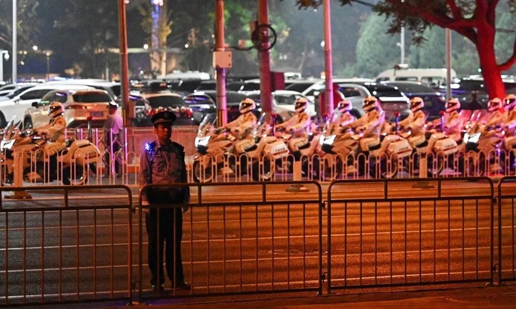 Atmosphere around the hotel where Mr. Trump stayed in China