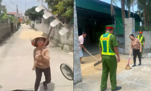 Drying rice on roads: more pitiable than blameworthy