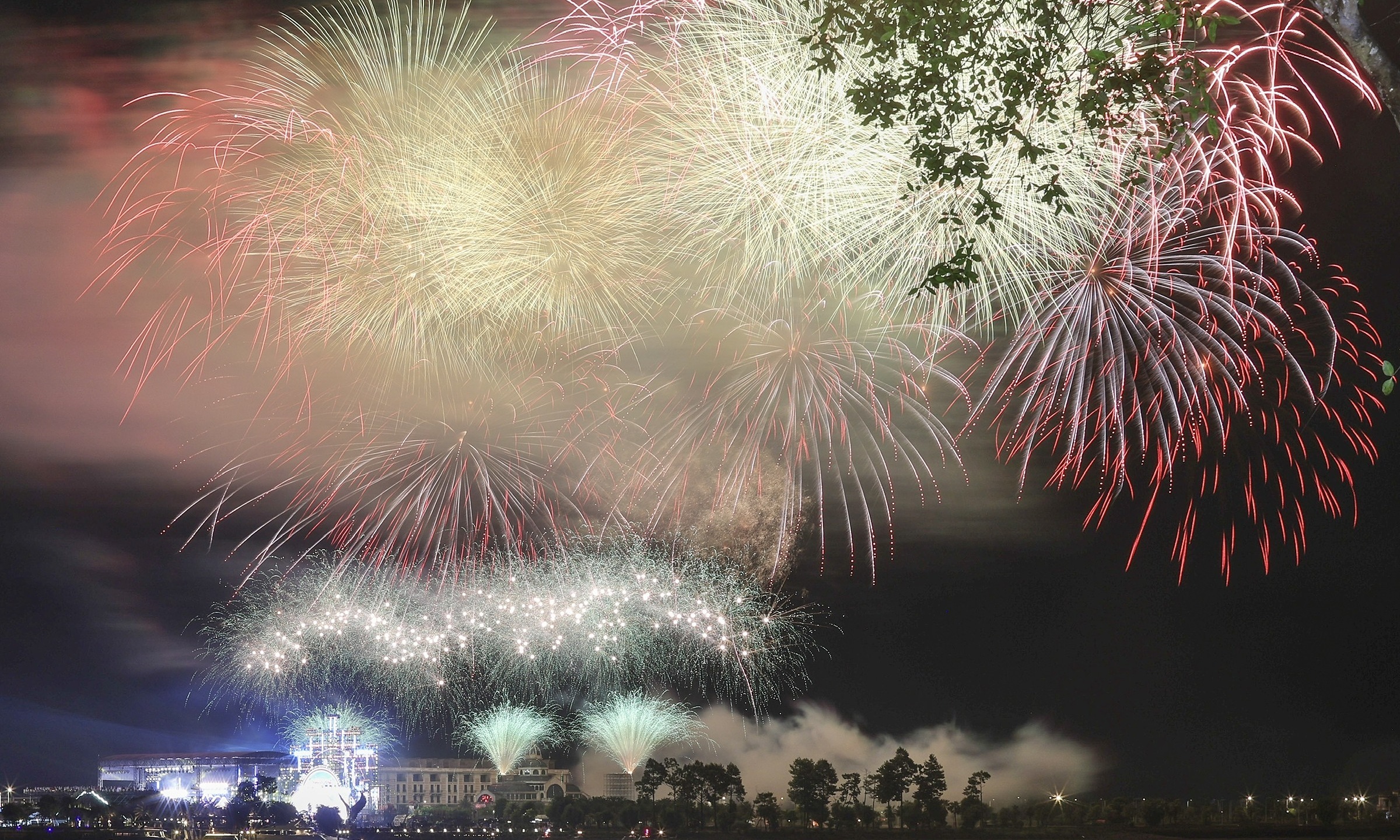 Fireworks light up the sky as Dong Nai becomes a city