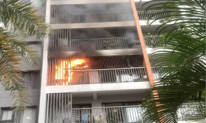 Fire at a 7th-floor apartment in Ho Chi Minh City