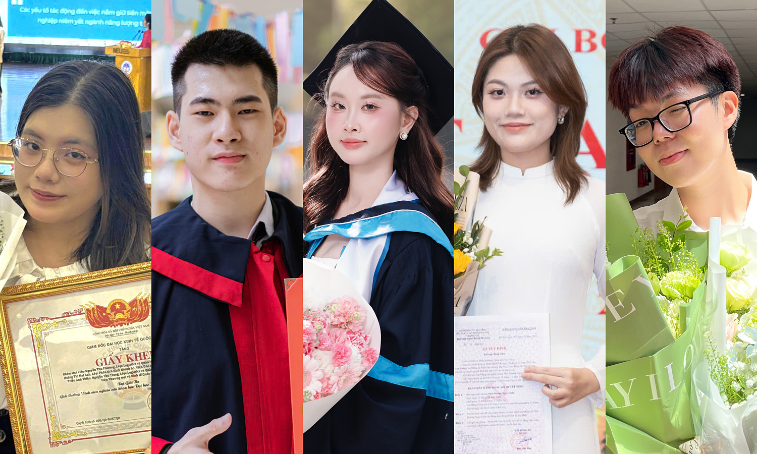 Five students graduate early with 4.0 GPAs at National Economics University