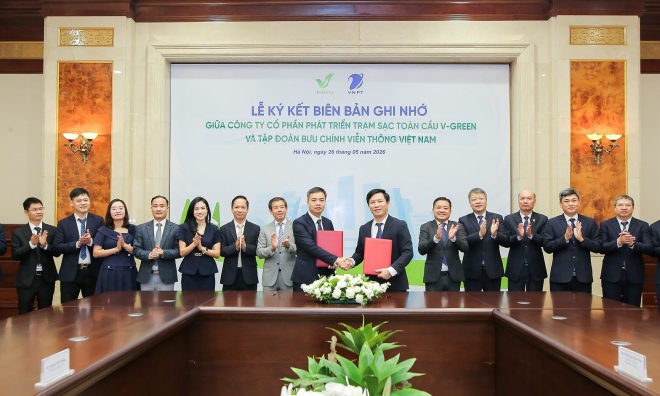 V-Green partners with VNPT for EV charging stations, battery swap cabinets