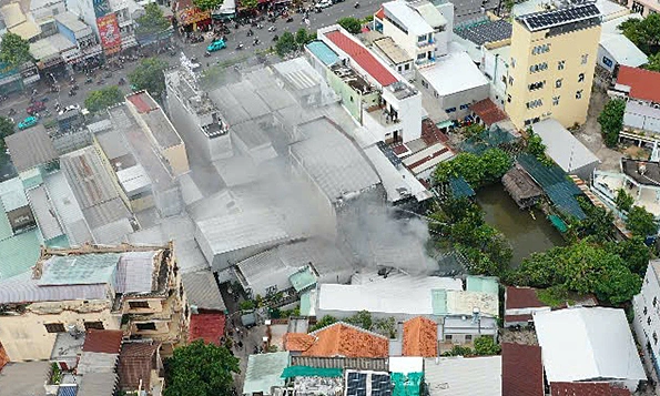 Fire in residential area in Can Tho