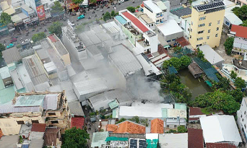 Fire in residential area in Can Tho