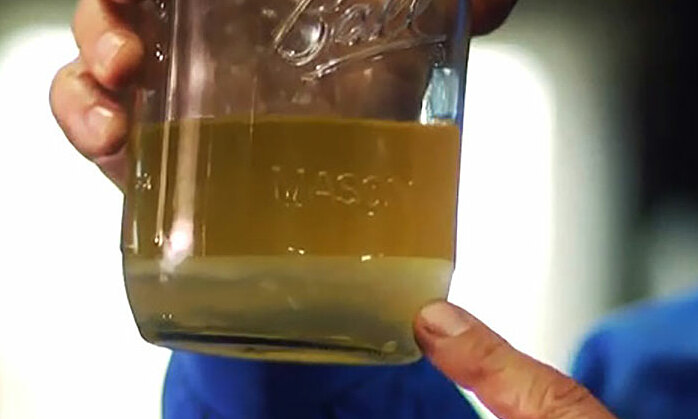 E10 gasoline stored for three months shows no phase separation