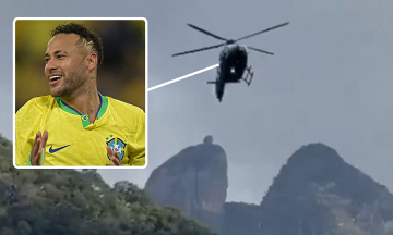 Neymar joins Brazil squad by private helicopter