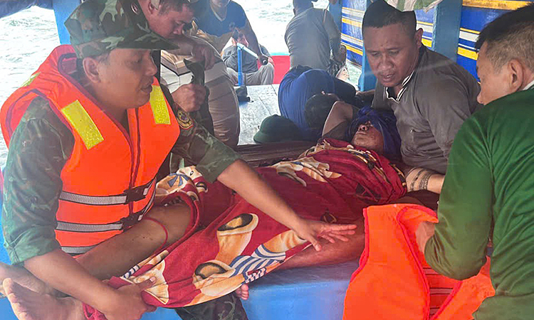 Nine rescued after gas cylinder explosion, ship fire at sea