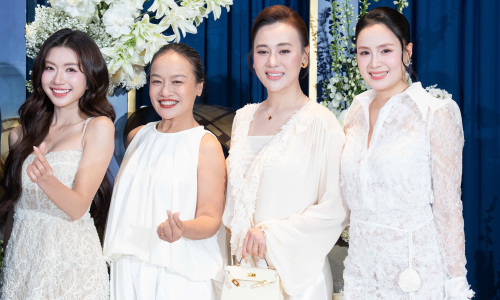 Phuong Oanh and fellow actors attend Viet Hoa's wedding