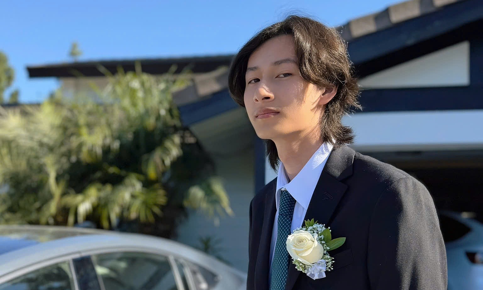 Jennifer Pham's son attends senior prom in a suit