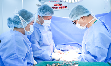 Three tumors compressing a woman's urethra