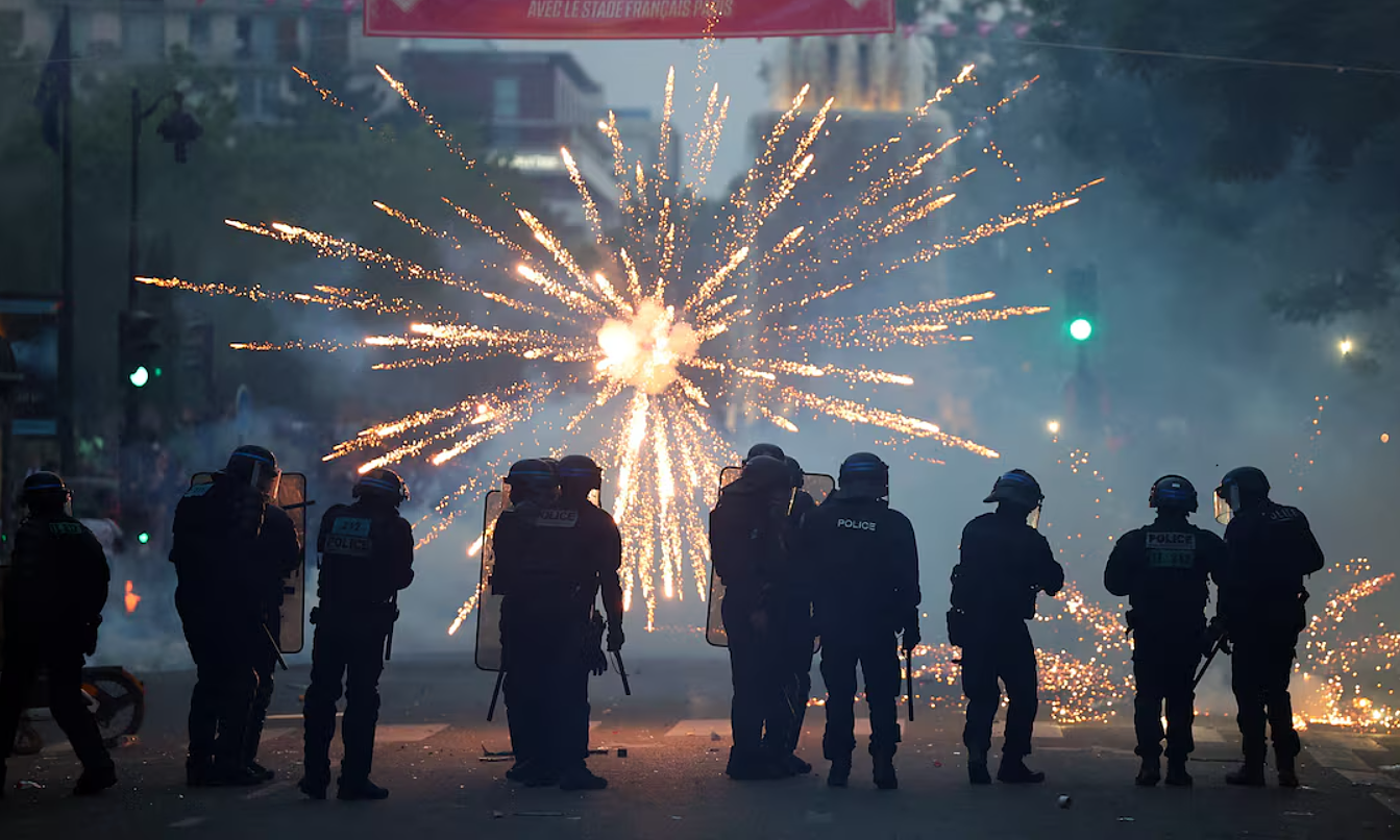 Riots in 15 French cities after PSG wins champions league
