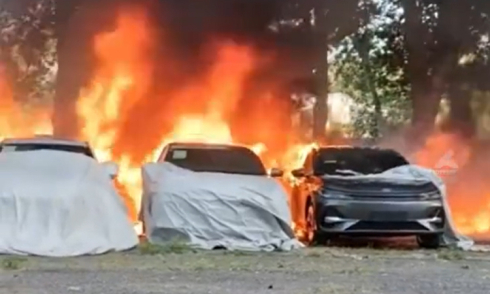 Man burns fallen flowers, destroys 20 cars