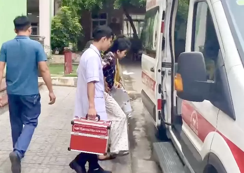 Female student attends exam in ambulance after appendectomy