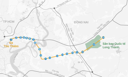 Ho Chi Minh City proposes initial construction of 14 Thu Thiem - Long Thanh railway stations