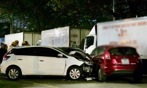 Driver with alcohol concentration causes multi-vehicle accident in Hanoi, charged