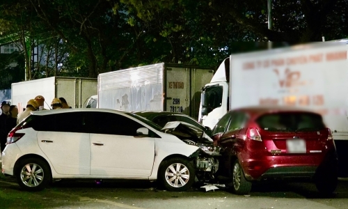 Driver with alcohol concentration causes multi-vehicle accident in Hanoi, charged