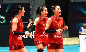 Vietnam celebrates resounding victory at women's asian volleyball championship