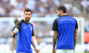 Messi trains immediately after Argentina's friendly match
