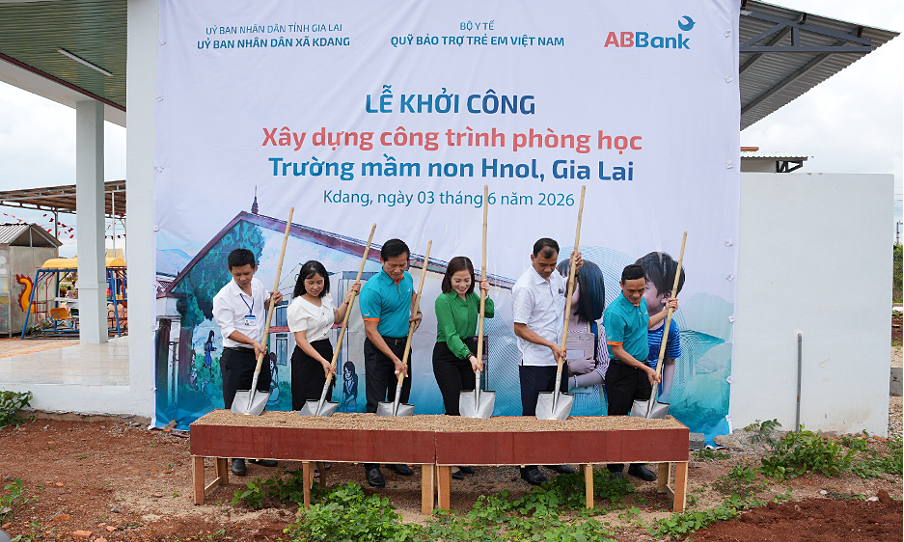 ABBank builds new classrooms for children in disadvantaged Gia Lai region