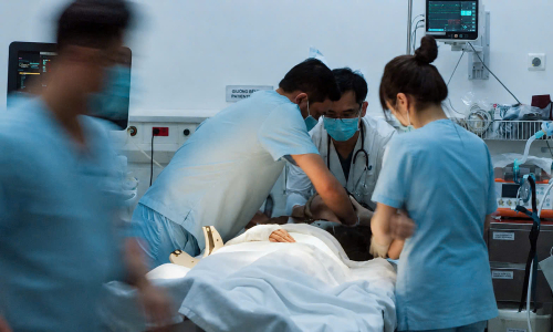 Saving a deaf and mute young man with a fractured skull after a traffic accident