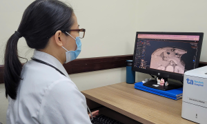 Duodenal ulcer perforates girl's intestinal wall