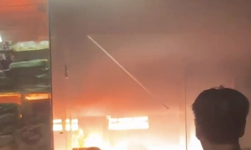 Elderly man trapped in burning store
