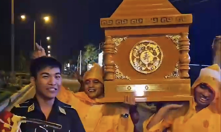Group parading coffin with live person at birthday party arrested
