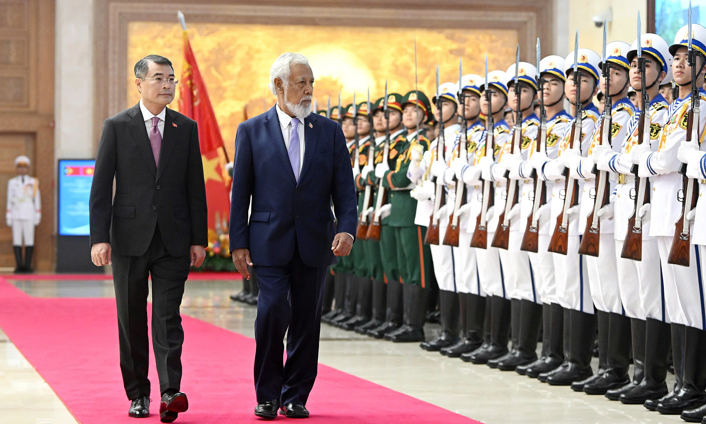 Prime Minister Le Minh Hung presides over welcoming ceremony for Timor-Leste prime minister