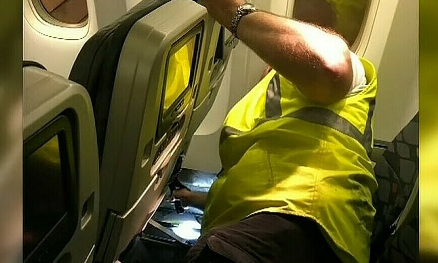 Why you should not retrieve a phone stuck in an airplane seat