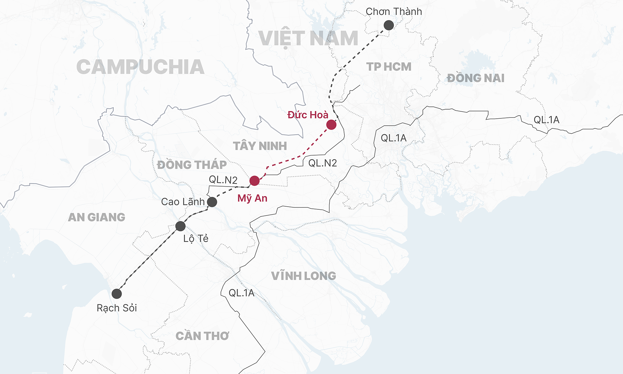Over 45 Trillion VND to Build Expressway Connecting Tay Ninh with Dong Thap