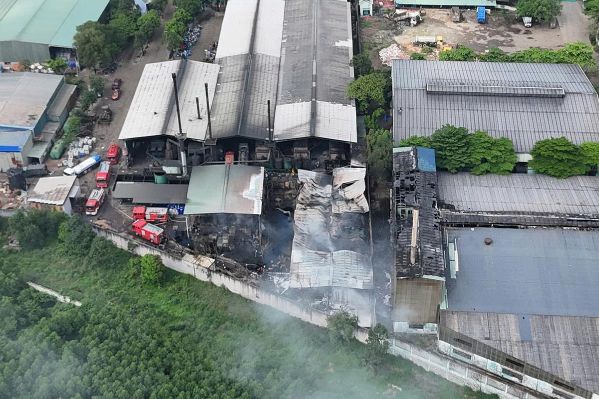 Major fire at hazardous waste treatment plant in Ho Chi Minh City