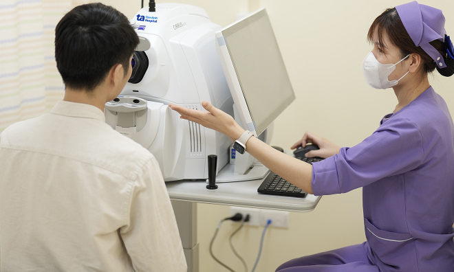 What does prolonged eye strain warn of?