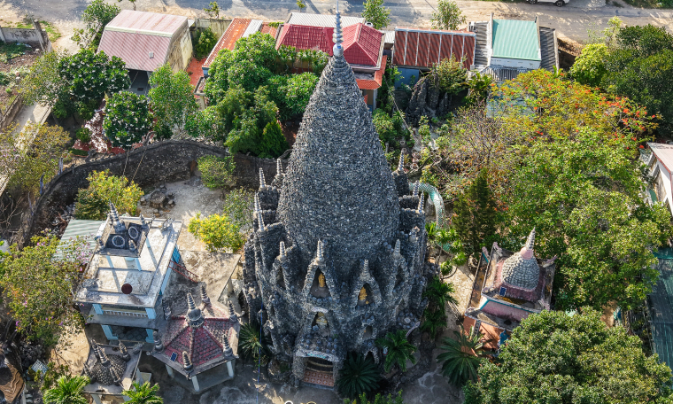 Tower built from millions of seashells and coral in Khanh Hoa