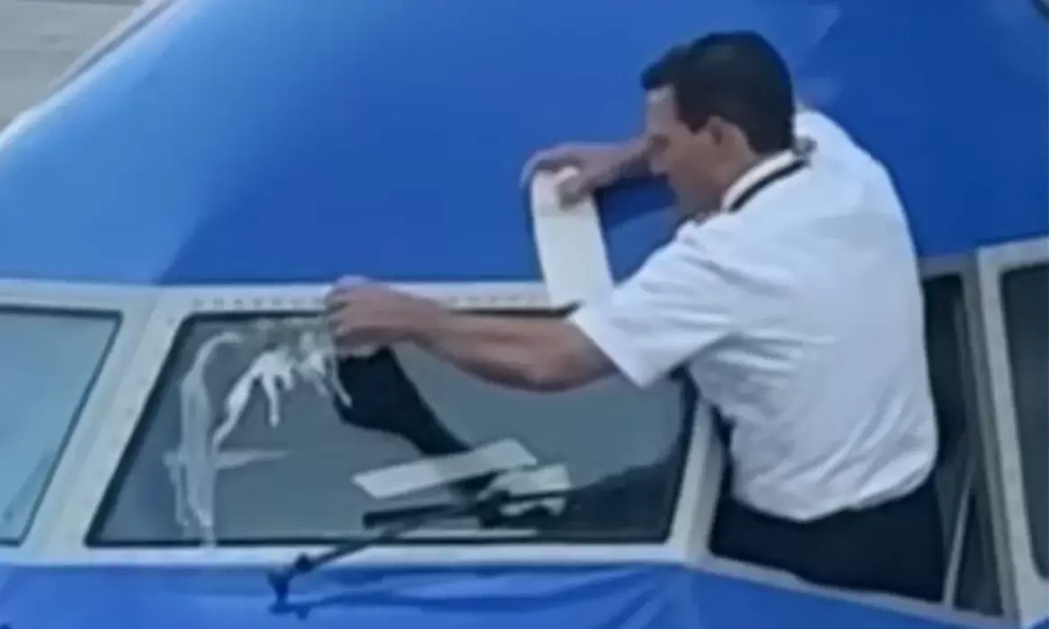 Why do pilots clean aircraft windshields with soda?