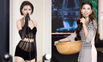 Rapper Phao and contestants debut at Miss Grand Vietnam