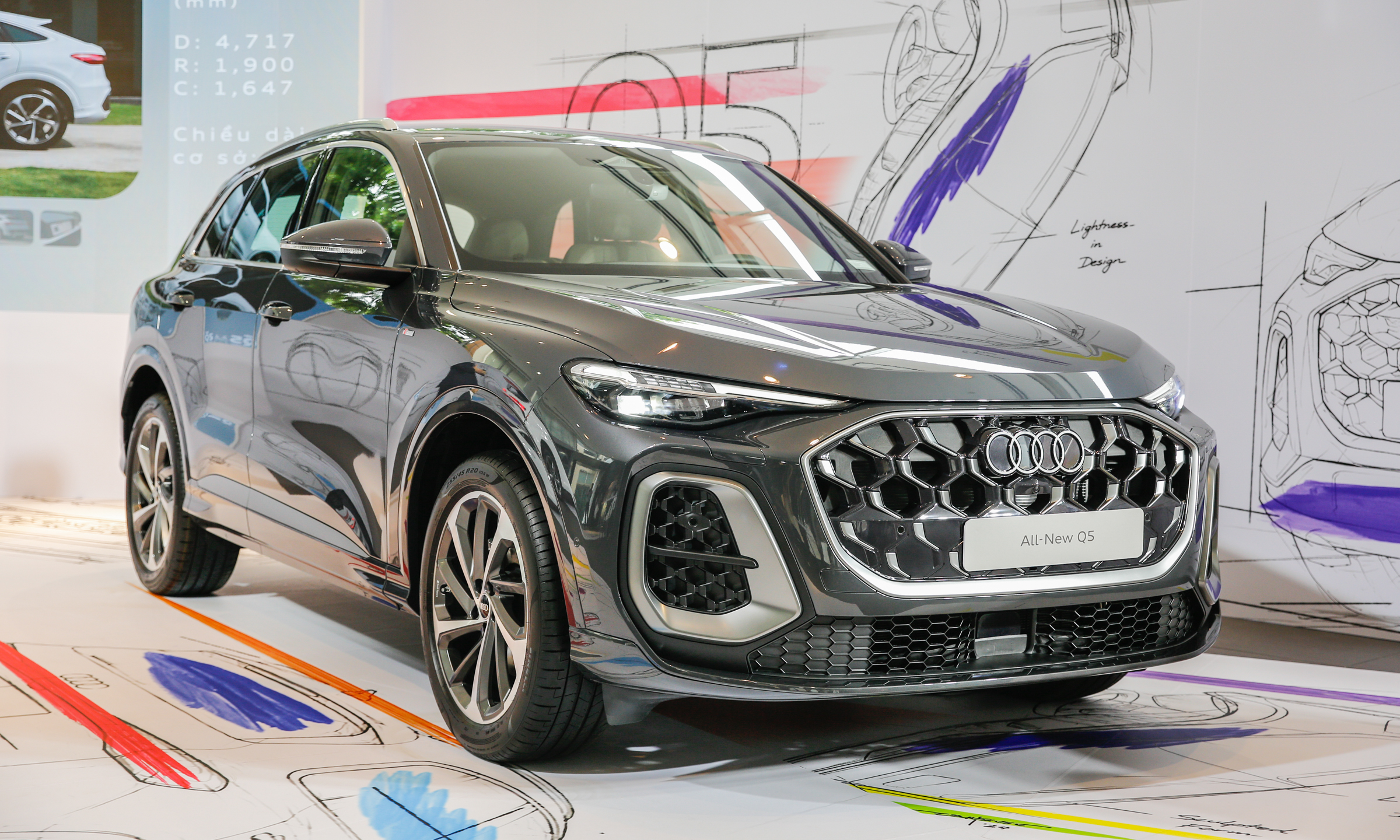 New generation Audi Q3, Q5 launched for Vietnamese customers, priced between 2.1 and 2.9 billion VND