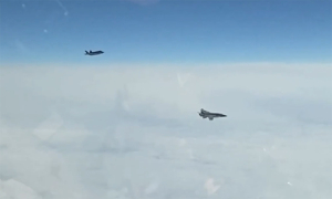 Russian Tu-160, MiG-31 encounter NATO F-35