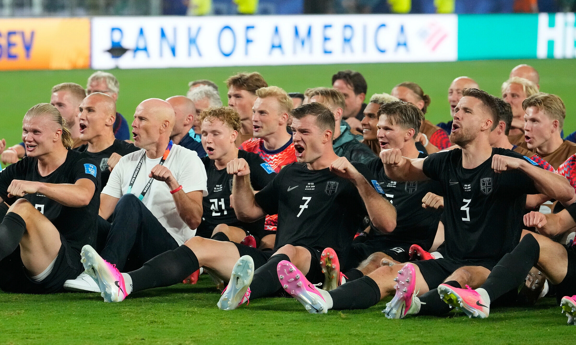 Norway's unique celebration after advancing from the World Cup group stage