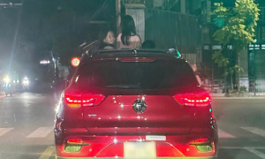 Female driver fined for letting children stick heads out of car sunroof