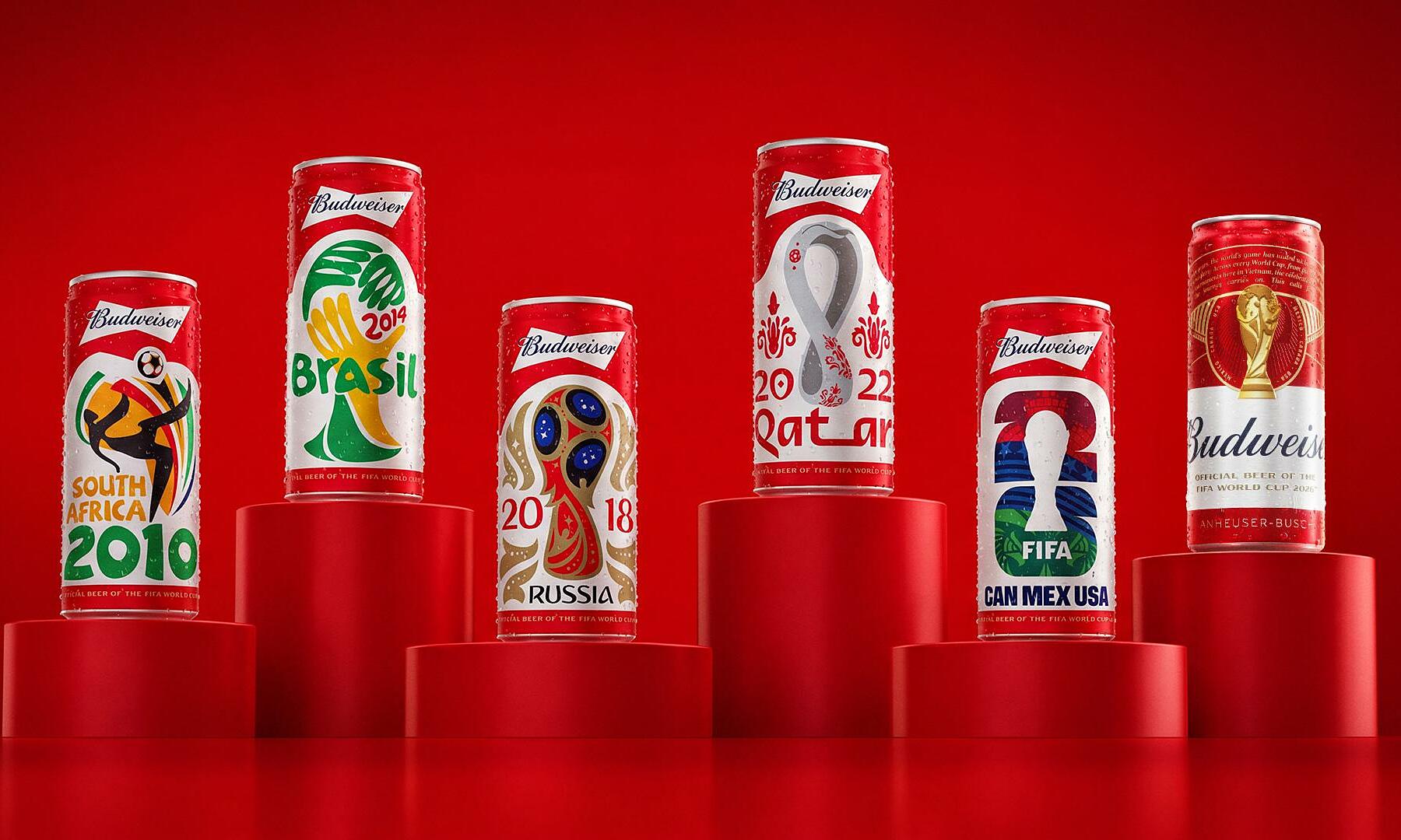 Budweiser beer collection inspired by FIFA World Cup editions