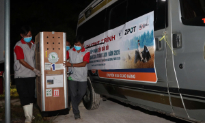6 sarus cranes from Thailand arrive at Tram Chim