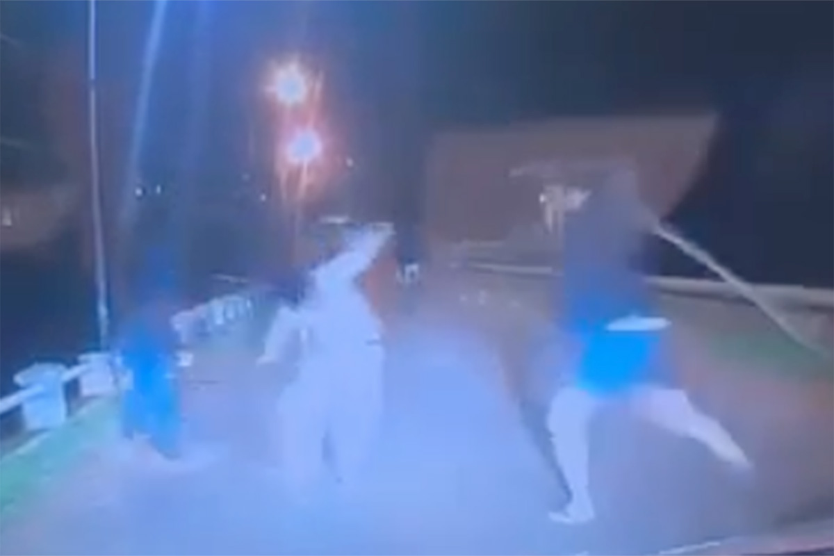 Nine arrested after street brawl