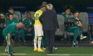 Coach Ancelotti's son faces backlash for glance at Neymar