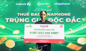 Customer buying Vietlott on BIDV SmartBanking wins nearly 10 billion VND