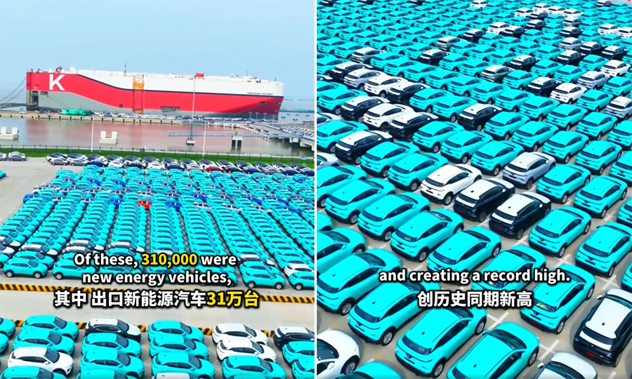 VinFast car batch draws attention in Chinese 'car export' video