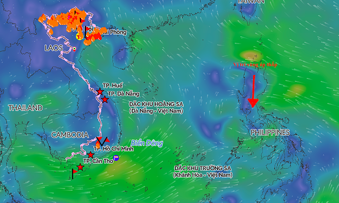 Tropical depression forecast to form in the South China Sea