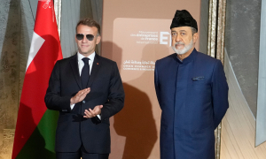 French president's viral sunglasses reappear