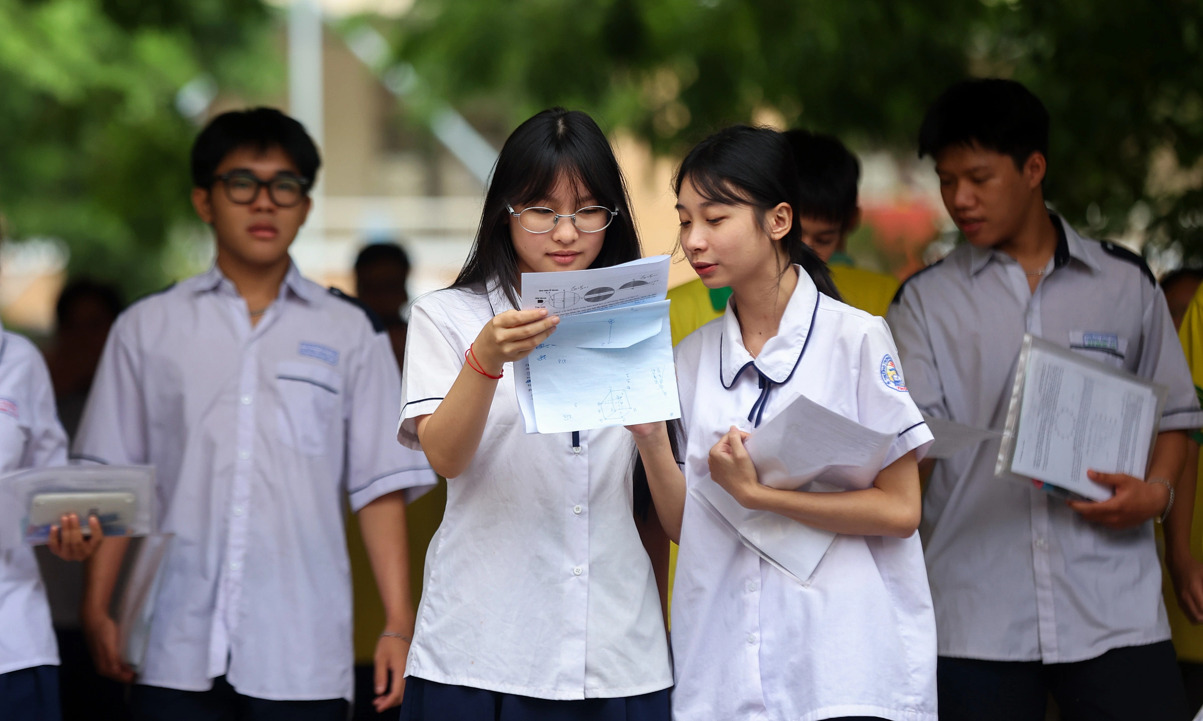 Chemistry score distribution for the 2026 high school graduation exam