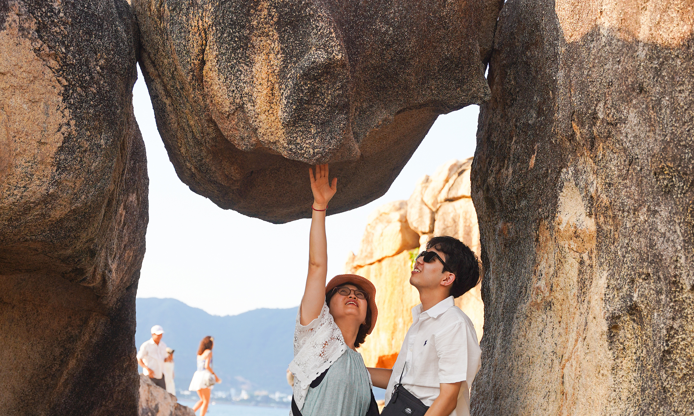 Unique stacked rock formations in Nha Trang