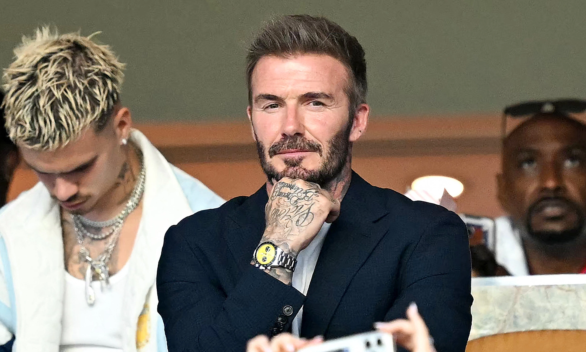 The Beckham family cheers on Messi